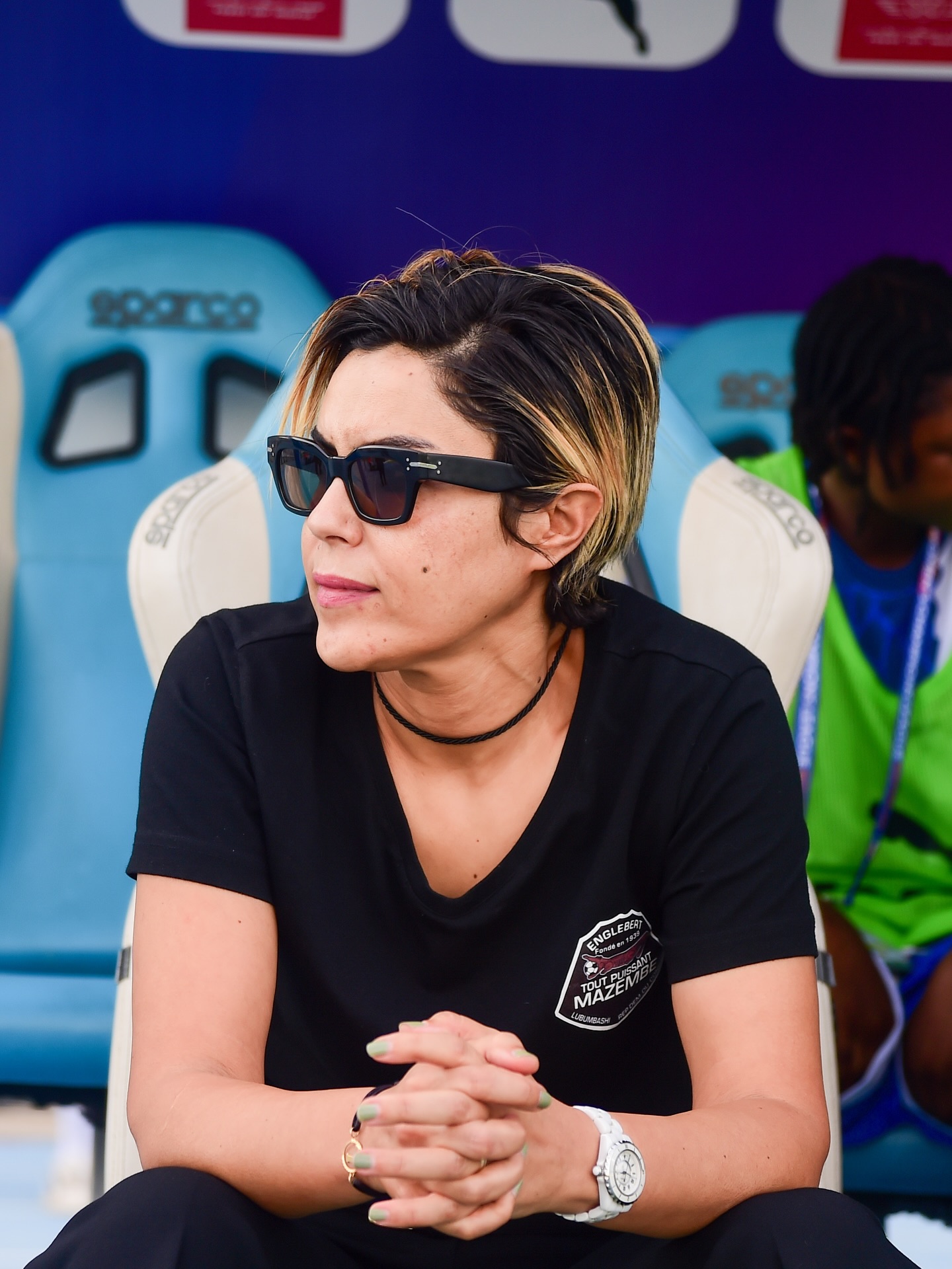 Lamia Boumehdi sur le banc du TP Mazembe